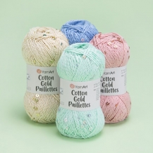 Cotton Gold Paillettes-YarnArt